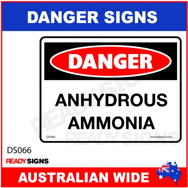 DANGER SIGN - DS-066 - ANHYDROUS AMMONIA